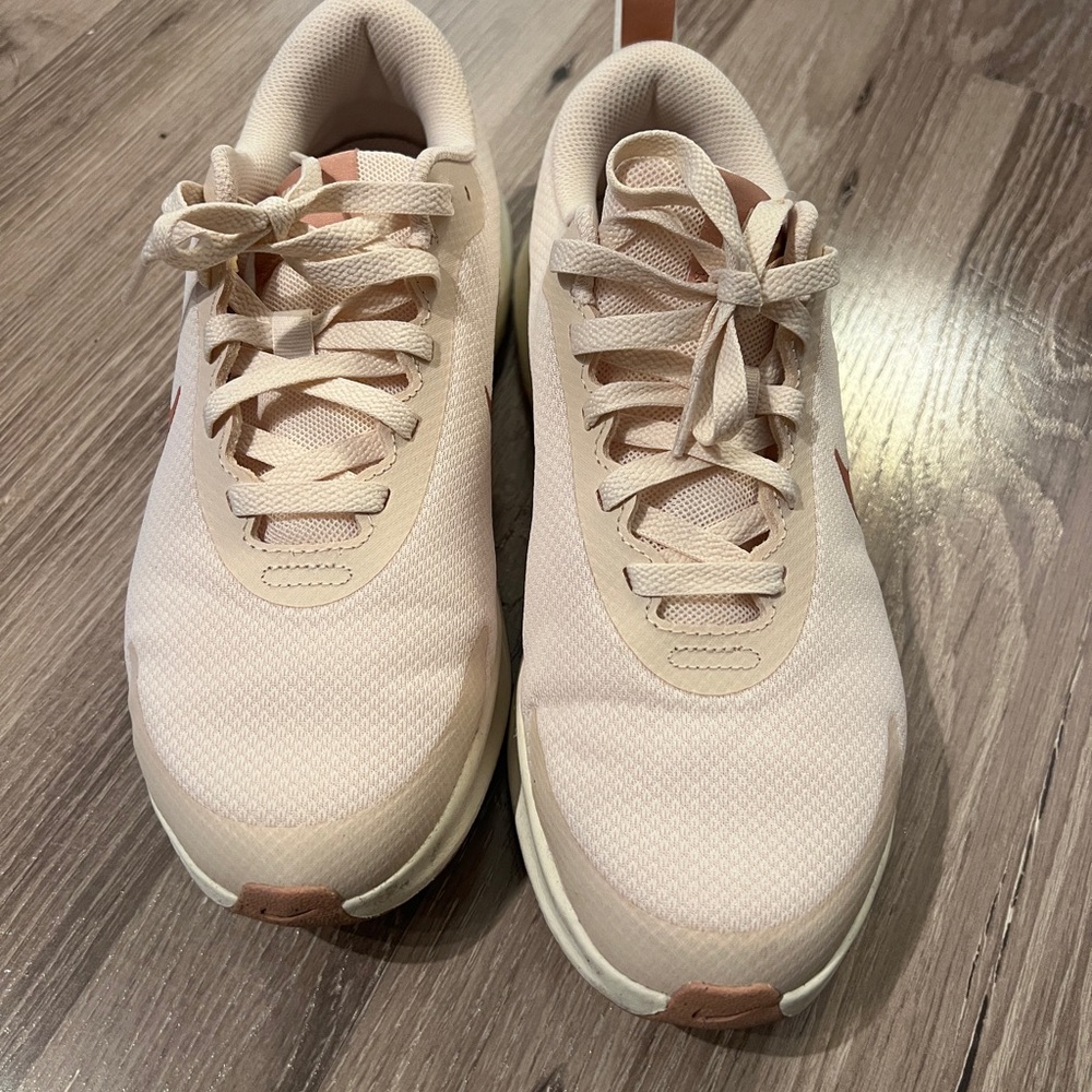 Nike Women's Pale Blush Mesh Lace-Up Sneakers